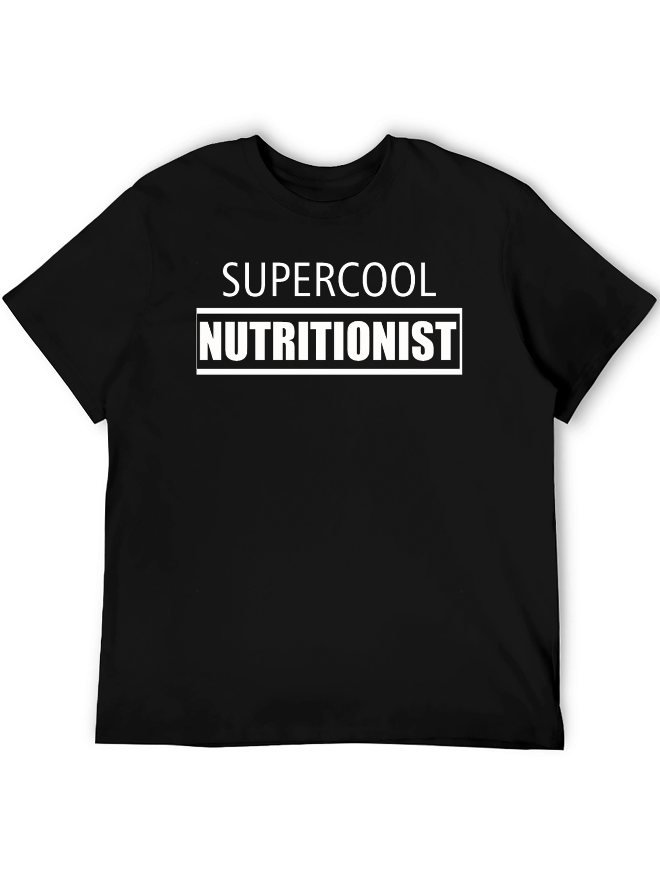 Supercool Nutritionist T-Shirt - Black Crew Neck Tee