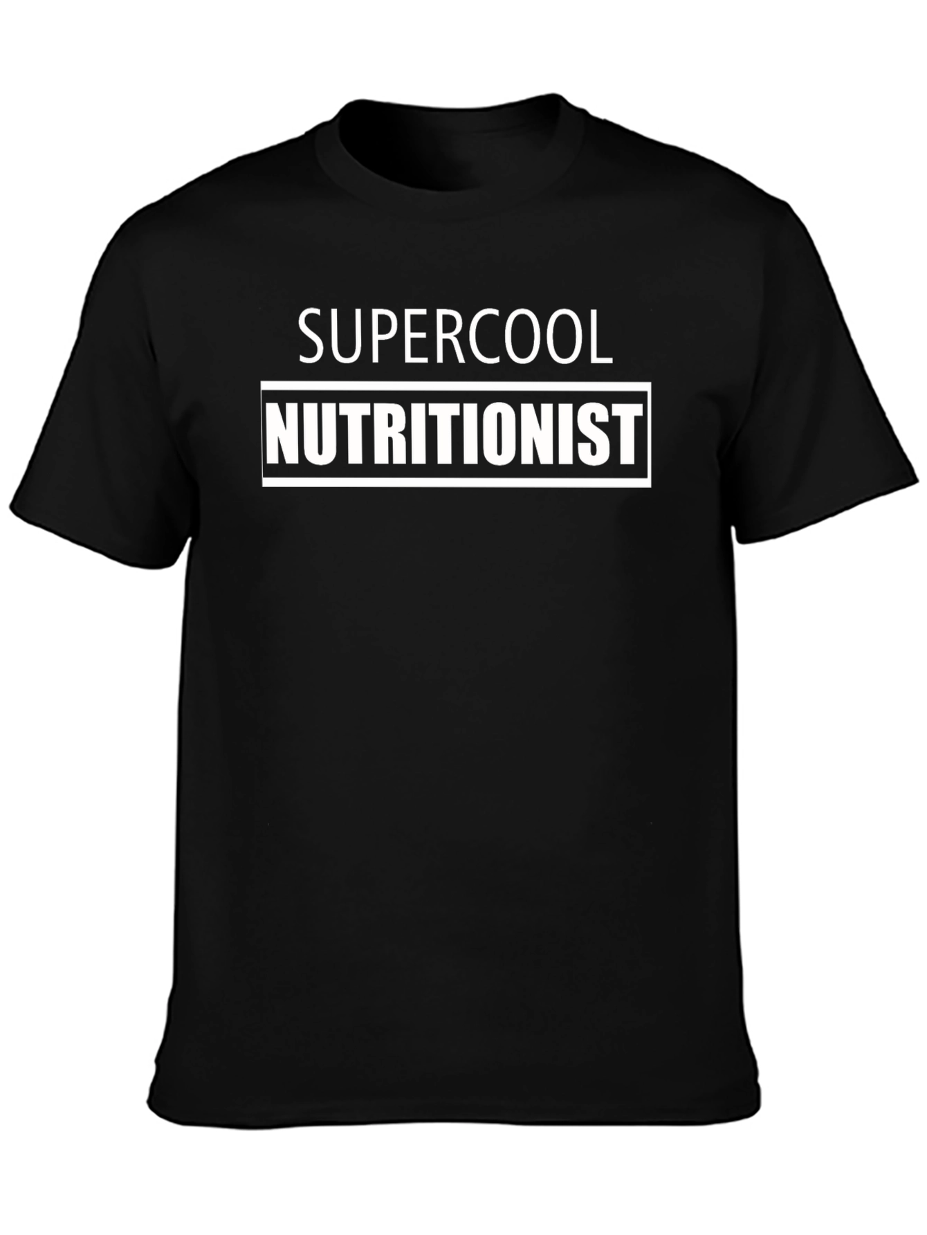 Supercool Nutritionist T-Shirt - Black Crew Neck Tee