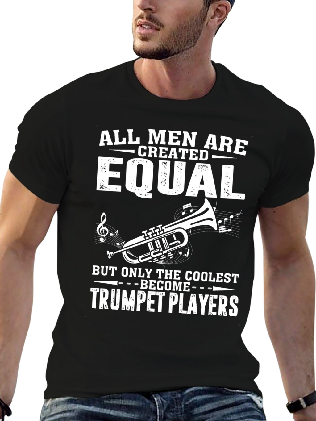 Coolest Trumpet Players Graphic Tee - Black