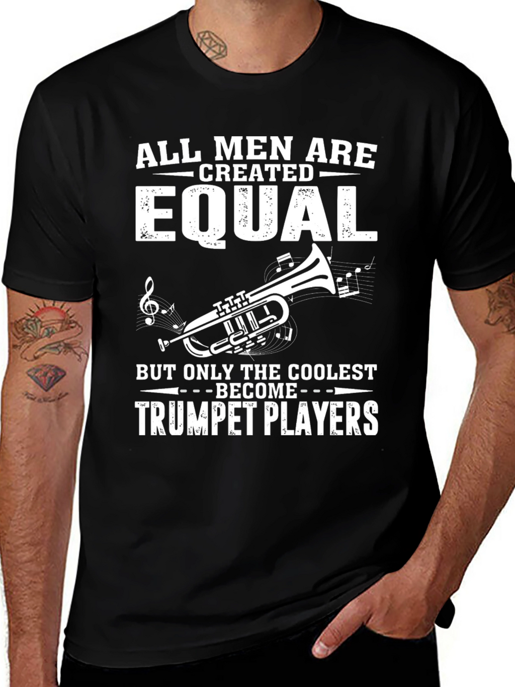 Coolest Trumpet Players Graphic Tee - Black