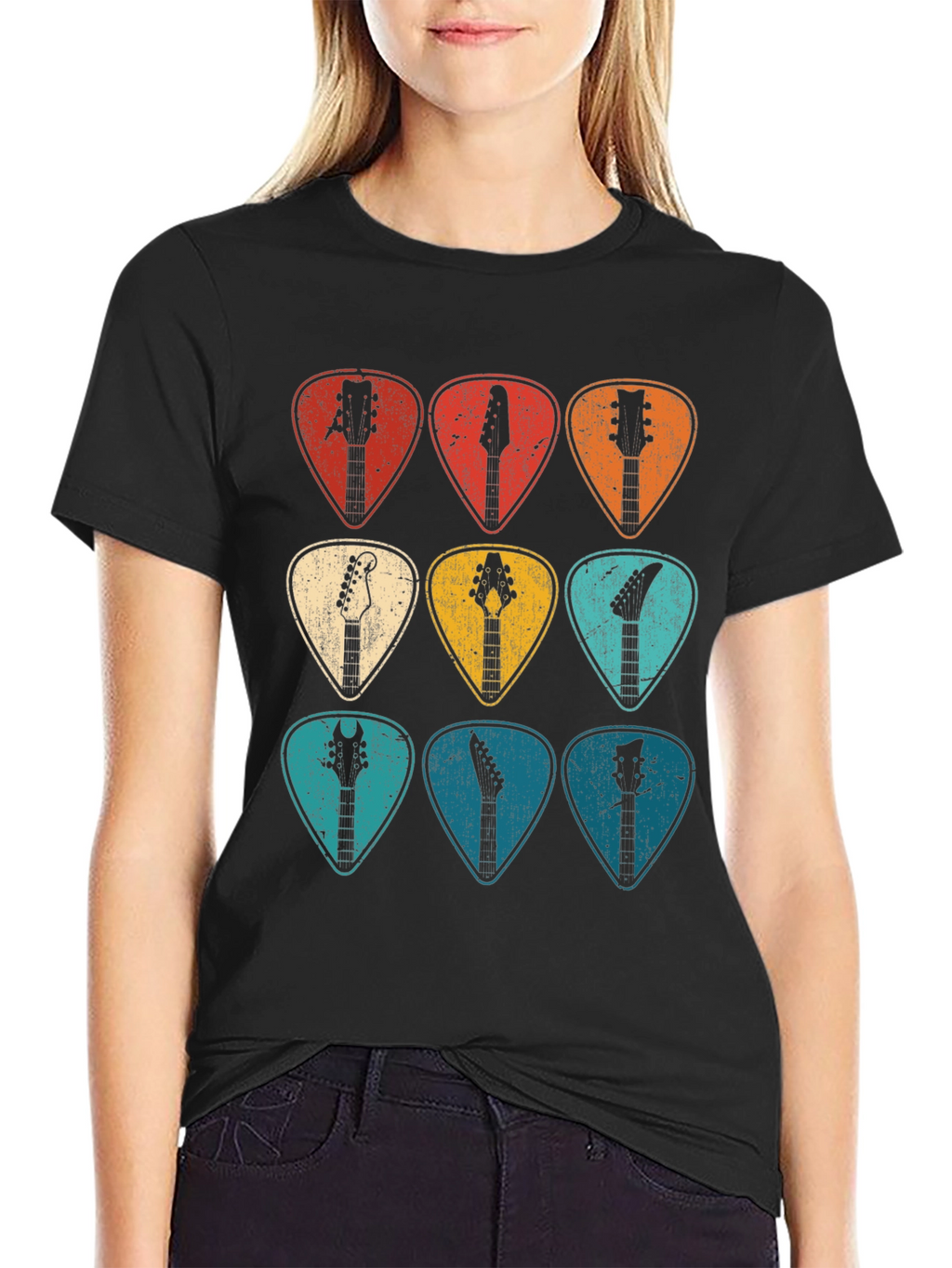 Guitar Pick Headstock T-Shirt - Musician Tee