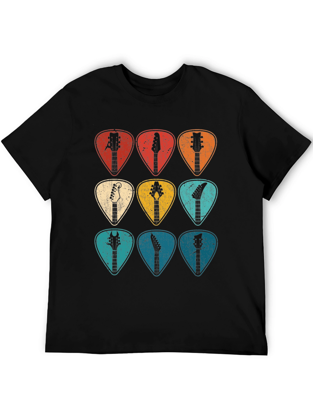 Guitar Pick Headstock T-Shirt - Musician Tee