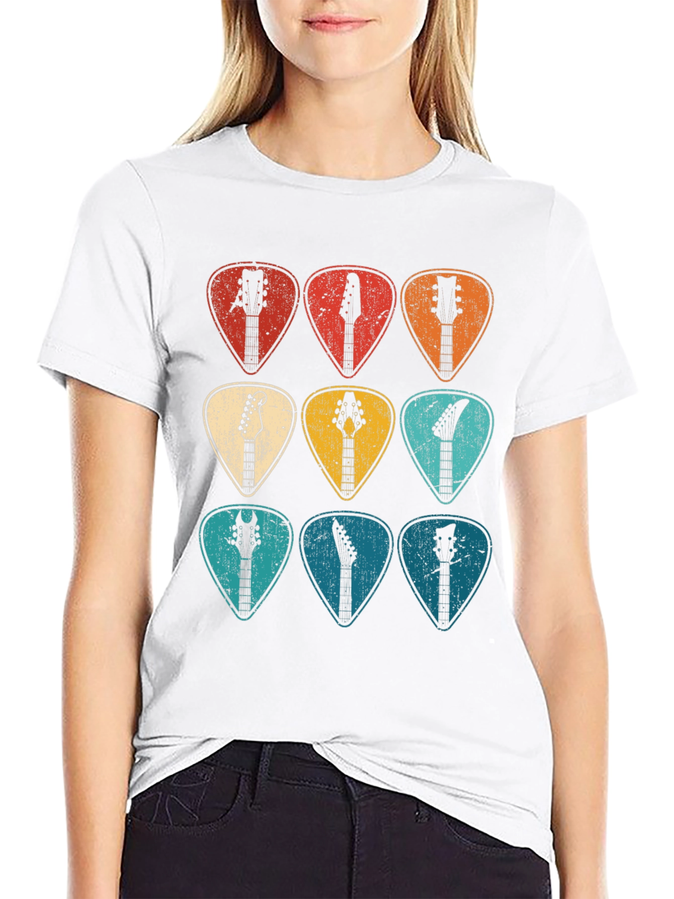 Guitar Pick Headstock T-Shirt - Musician Tee