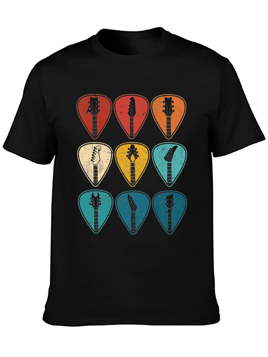 Guitar Pick Headstock T-Shirt - Musician Tee