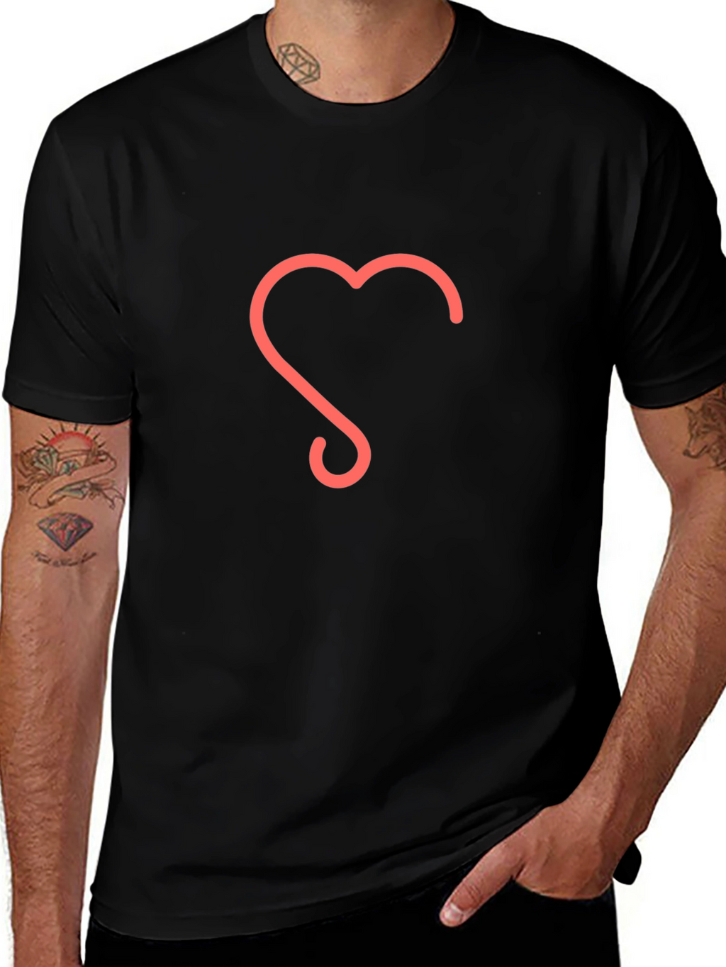 Heart Graphic T-Shirt - Casual Style
