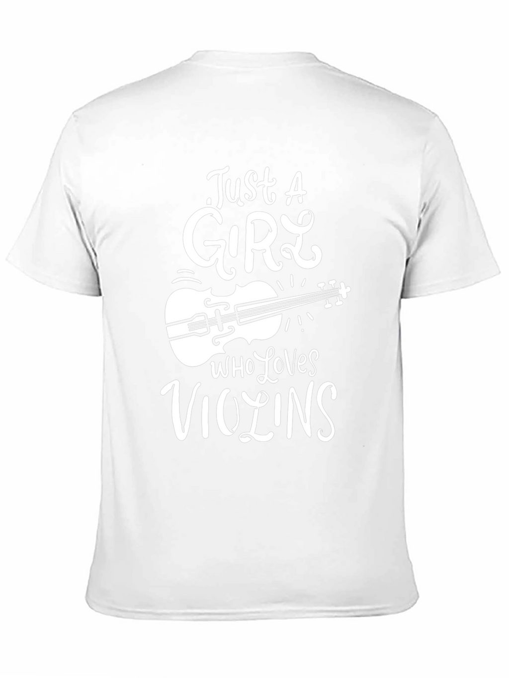 Just A Girl Who Loves Violins Black T-Shirt