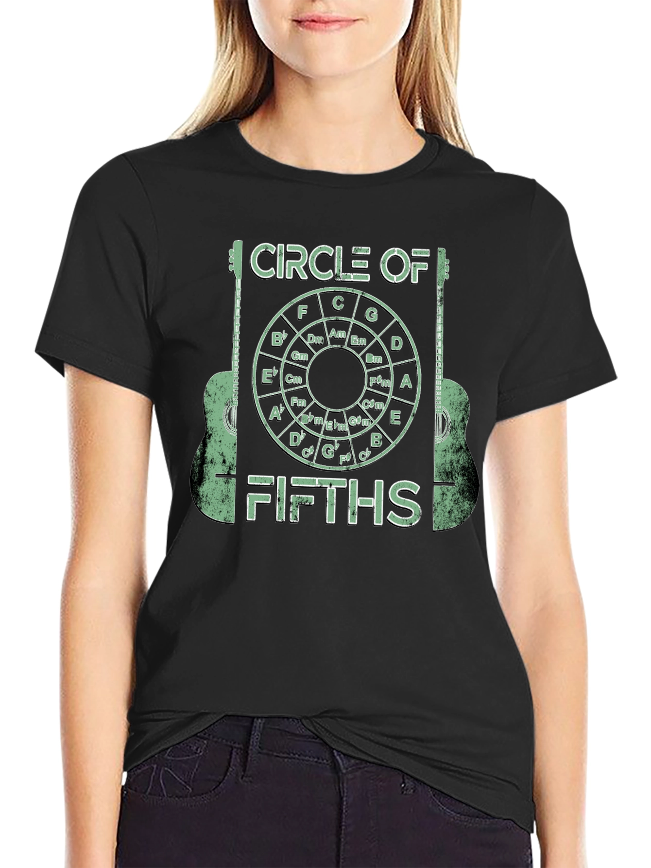 Circle of Fifths Guitarist Graphic Tee