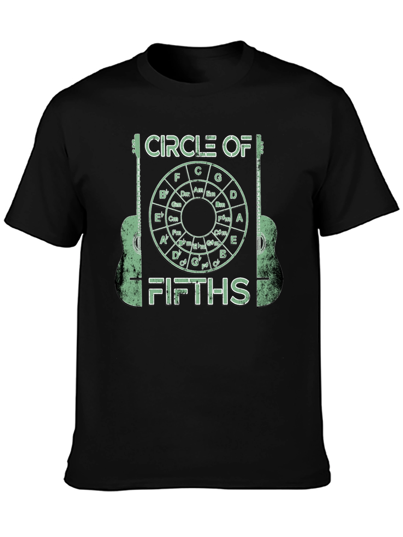 Circle of Fifths Guitarist Graphic Tee
