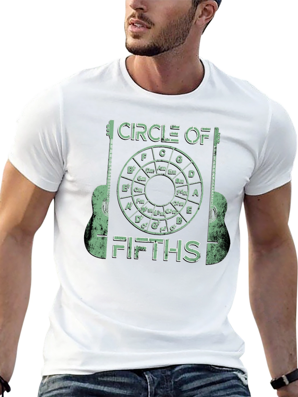 Circle of Fifths Guitarist Graphic Tee