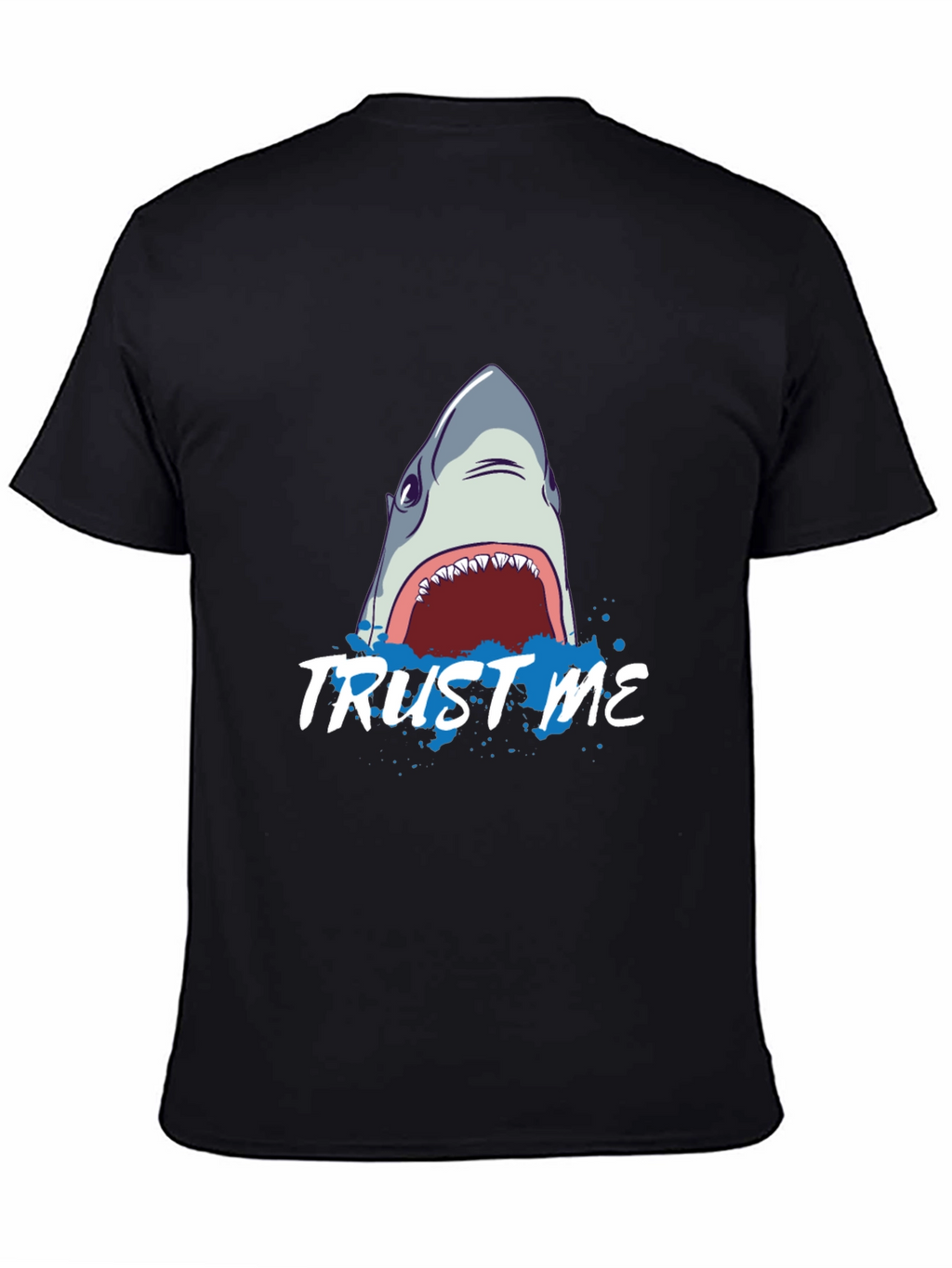 Trust Me Shark Graphic Black T-Shirt