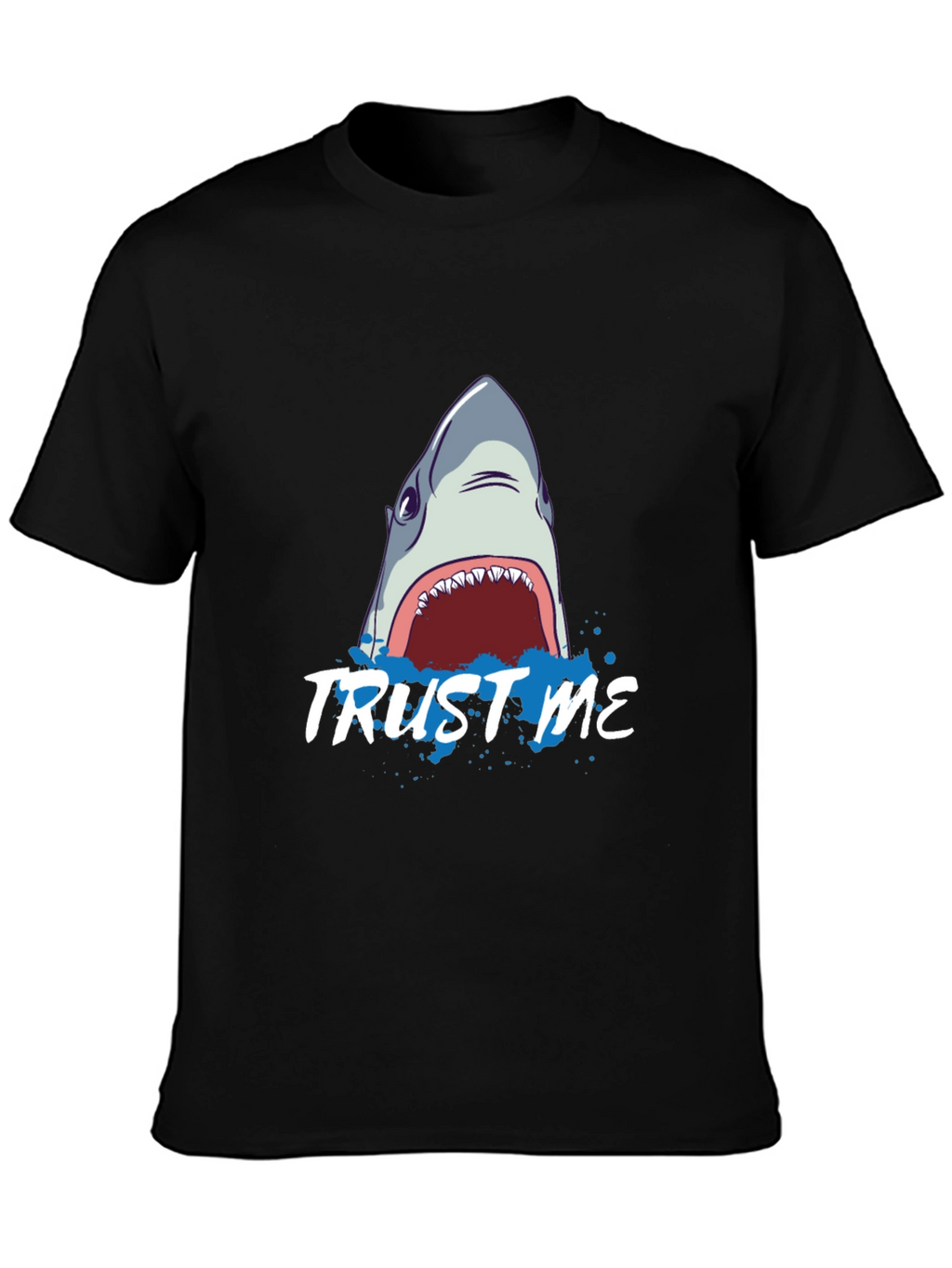 Trust Me Shark Graphic Black T-Shirt
