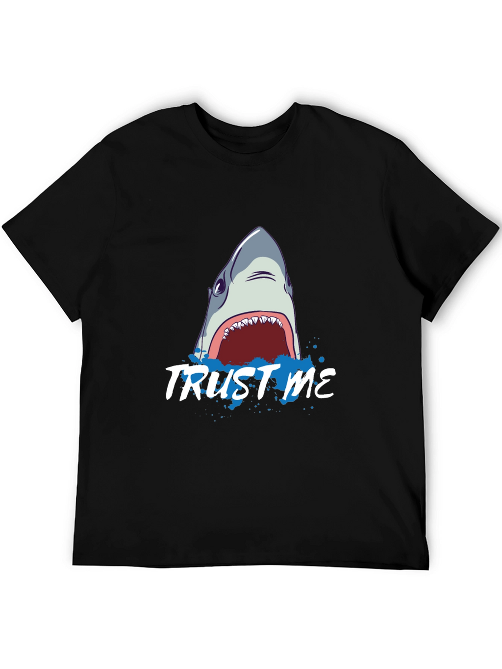 Trust Me Shark Graphic Black T-Shirt