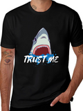 Trust Me Shark Graphic Black T-Shirt