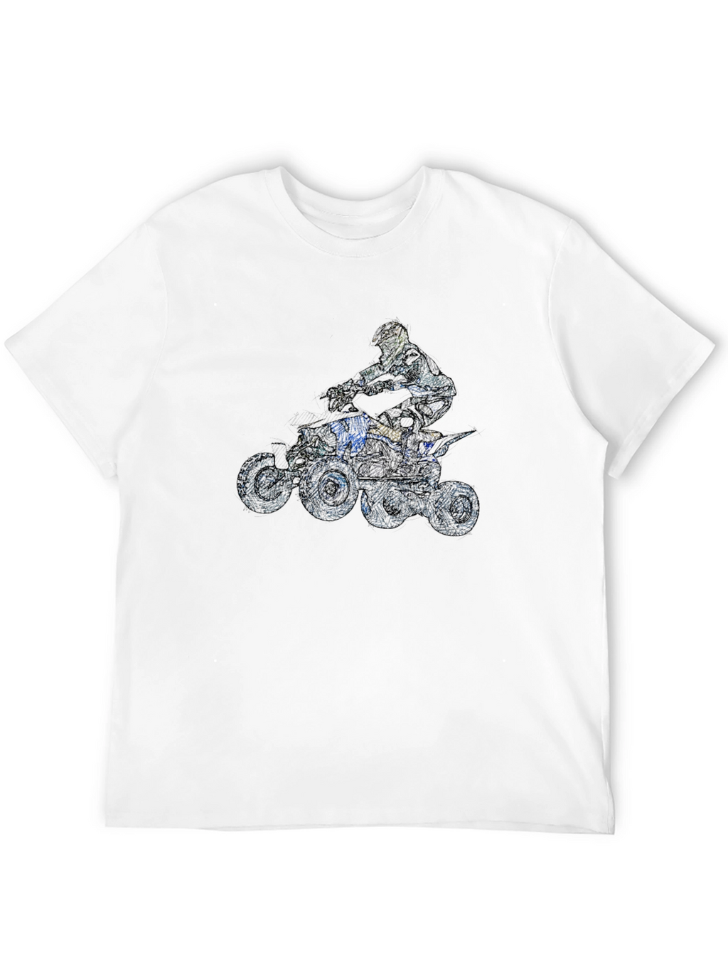 ATV Rider Graphic Tee - Black Cotton T-Shirt