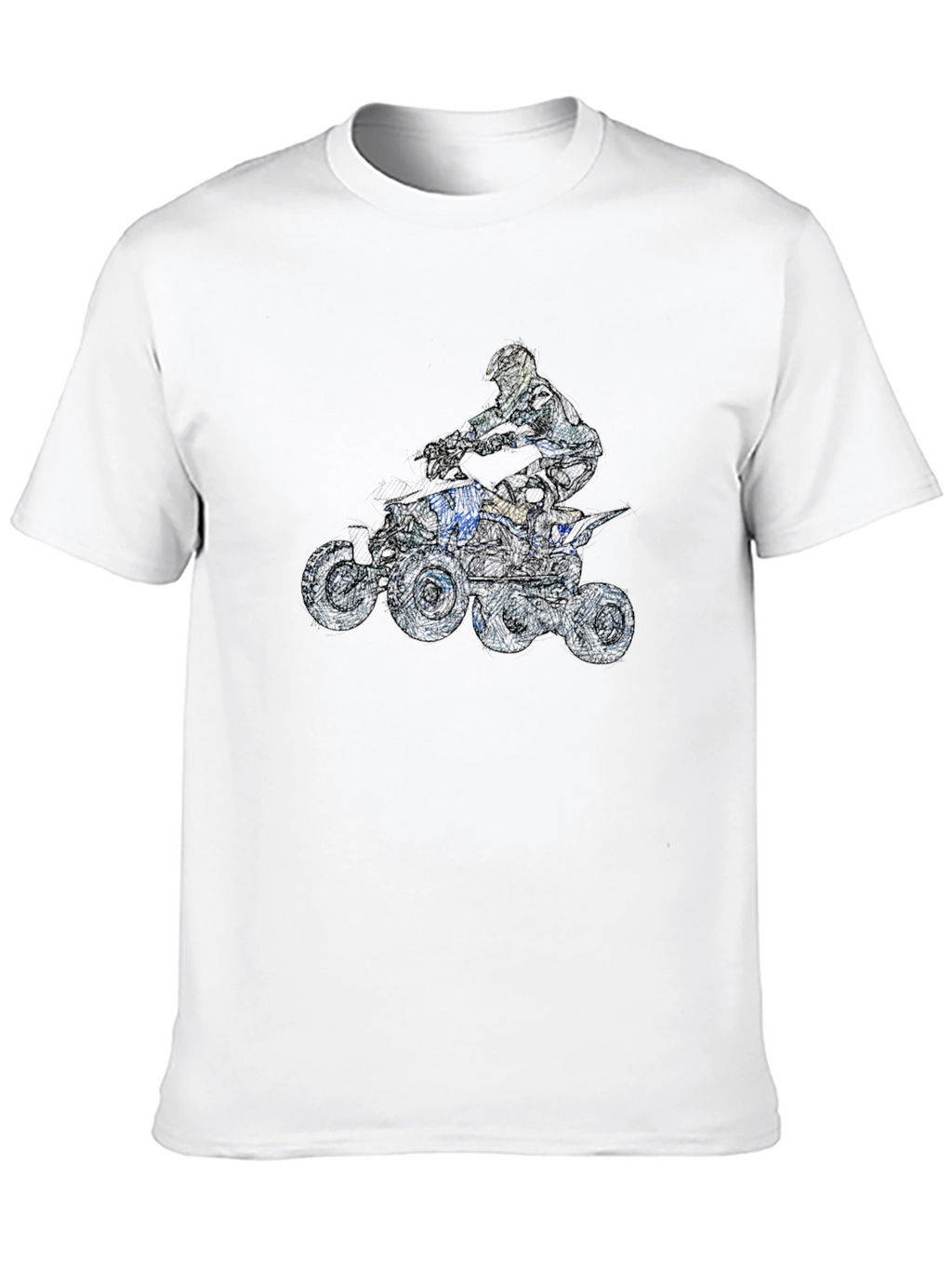 ATV Rider Graphic Tee - Black Cotton T-Shirt