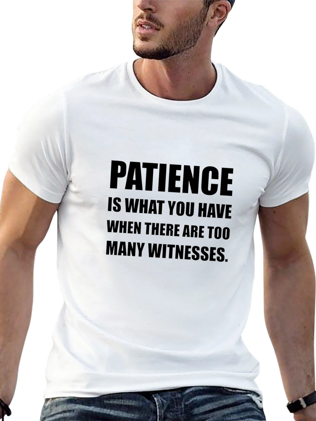 Patience Funny Sarcastic Humor Black Graphic T-Shirt