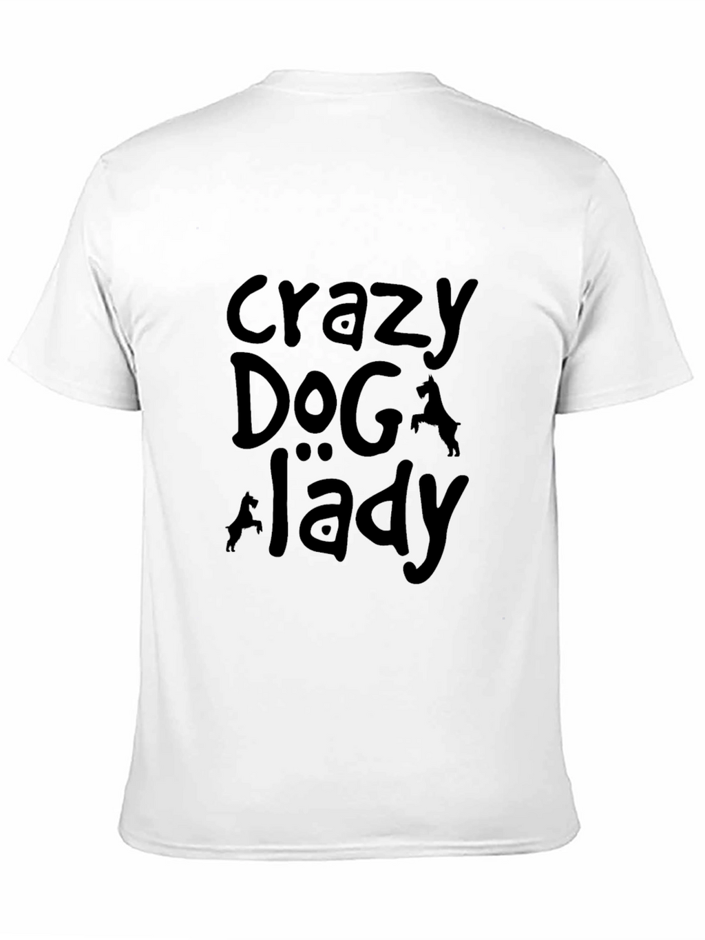 Crazy Dog Lady Black Graphic Tee