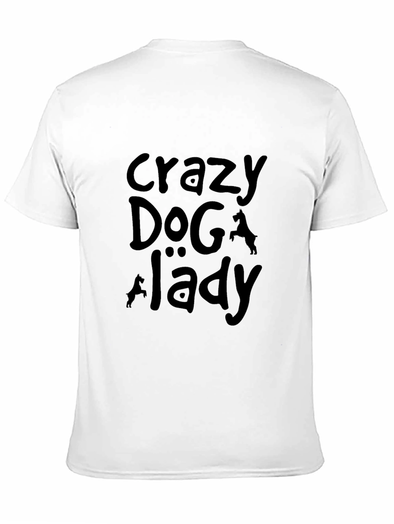 Crazy Dog Lady Black Graphic Tee