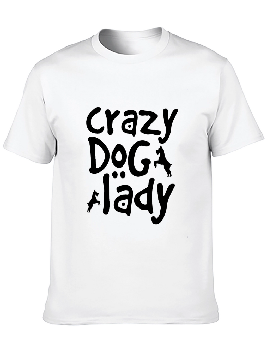 Crazy Dog Lady Black Graphic Tee