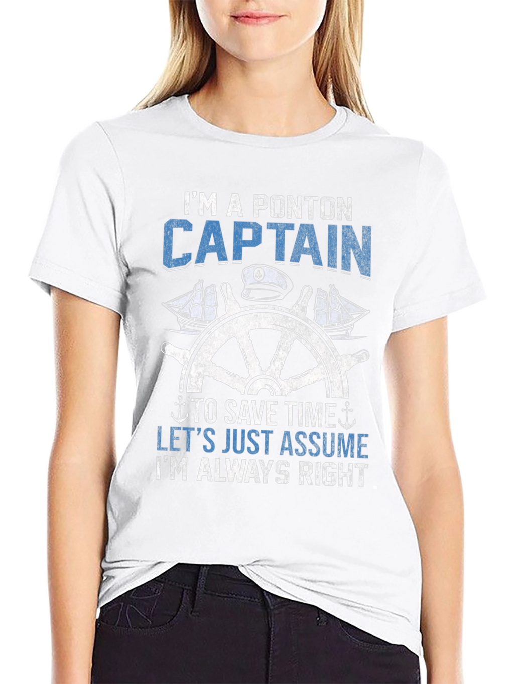 Pontoon Captain T-Shirt - Always Right Boating Tee