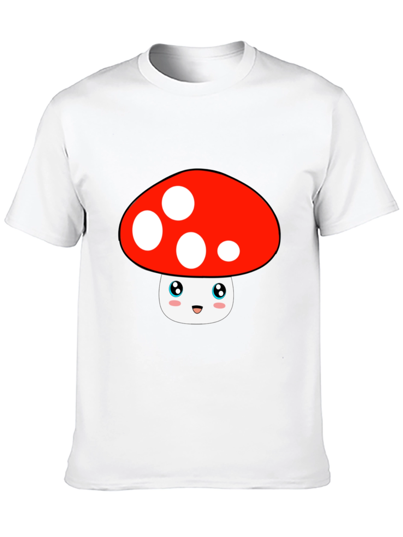 Cute Mushroom Graphic Tee - Black