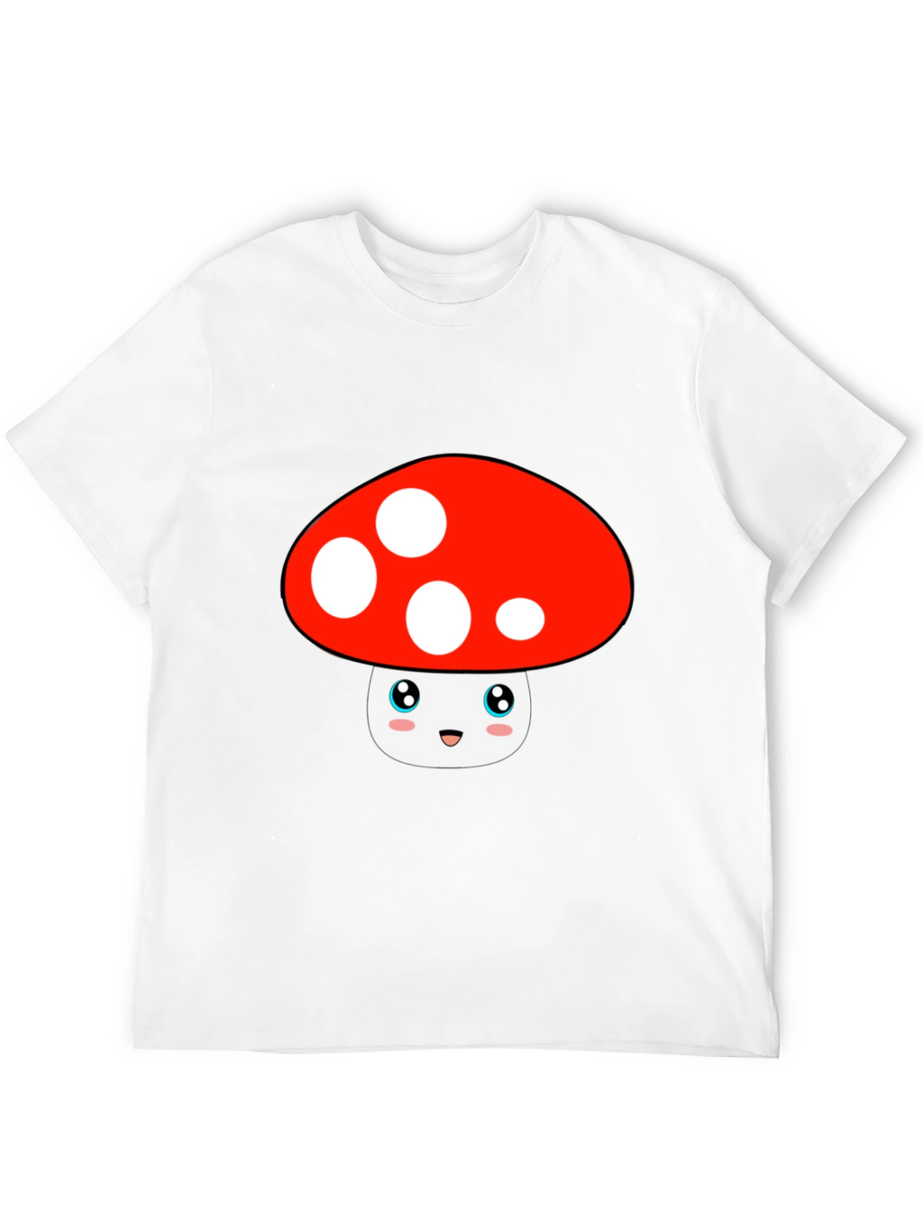 Cute Mushroom Graphic Tee - Black