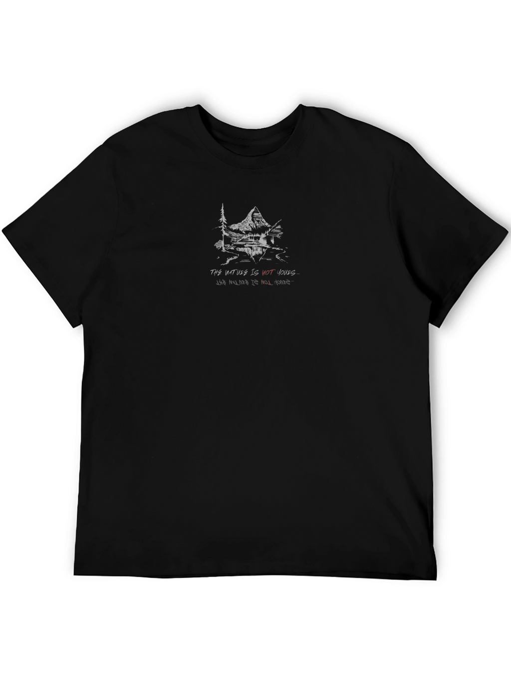 Nature Is My Home Graphic Tee - Black