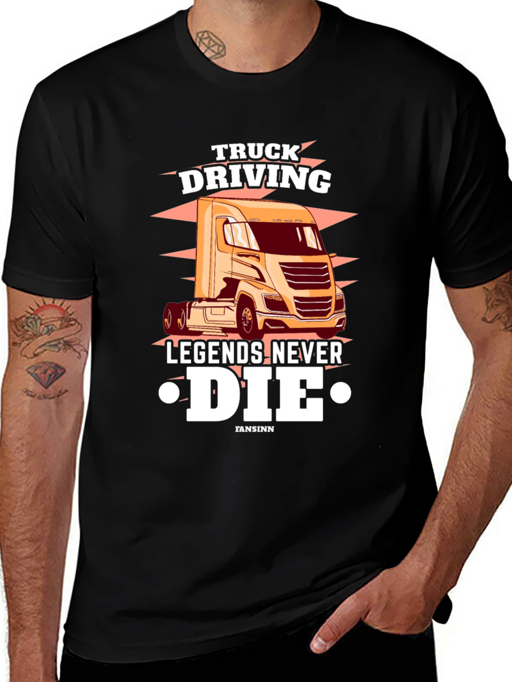 Truck Driving Legends T-Shirt - Black Graphic Tee