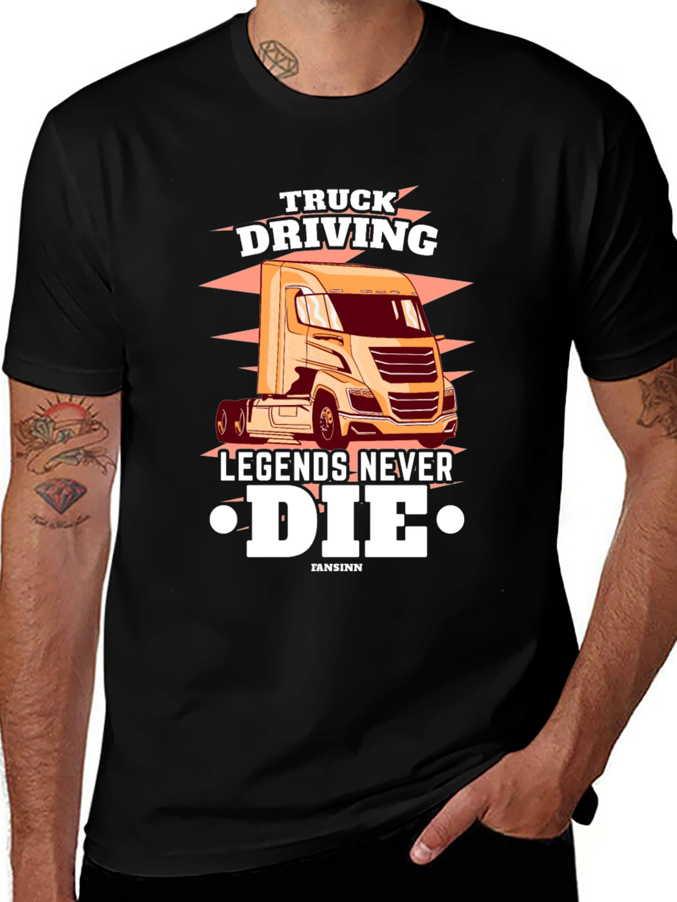 Truck Driving Legends T-Shirt - Black Graphic Tee