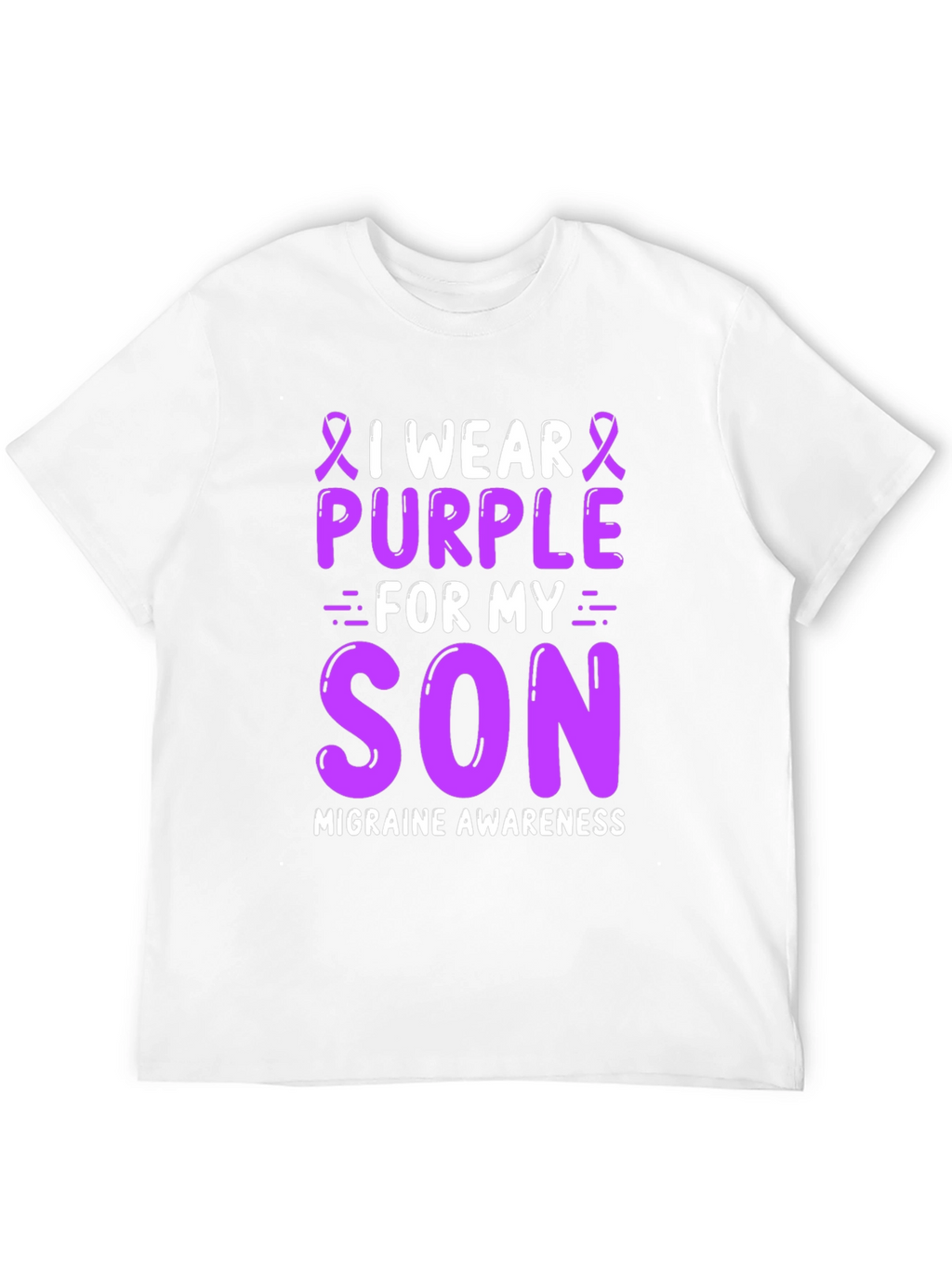 Purple Ribbon Migraine Awareness T-Shirt