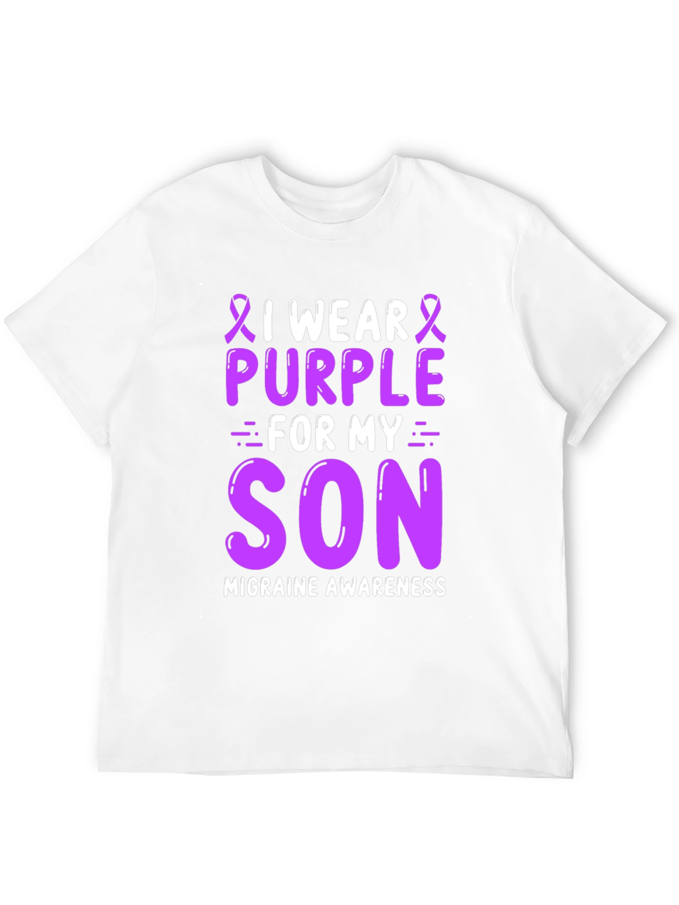 Purple Ribbon Migraine Awareness T-Shirt