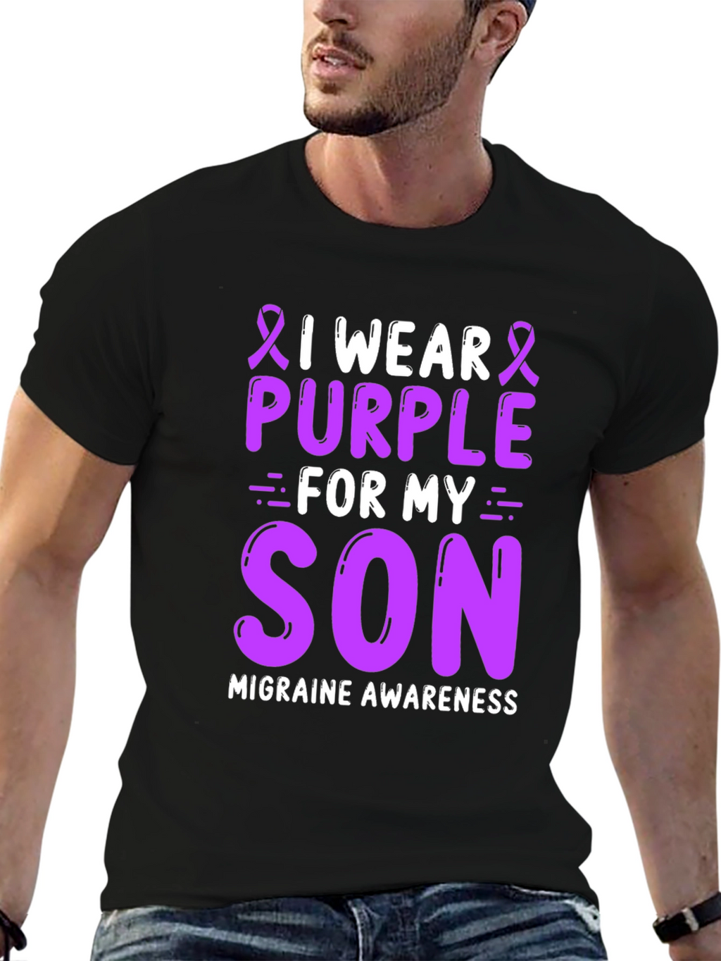 Purple Ribbon Migraine Awareness T-Shirt