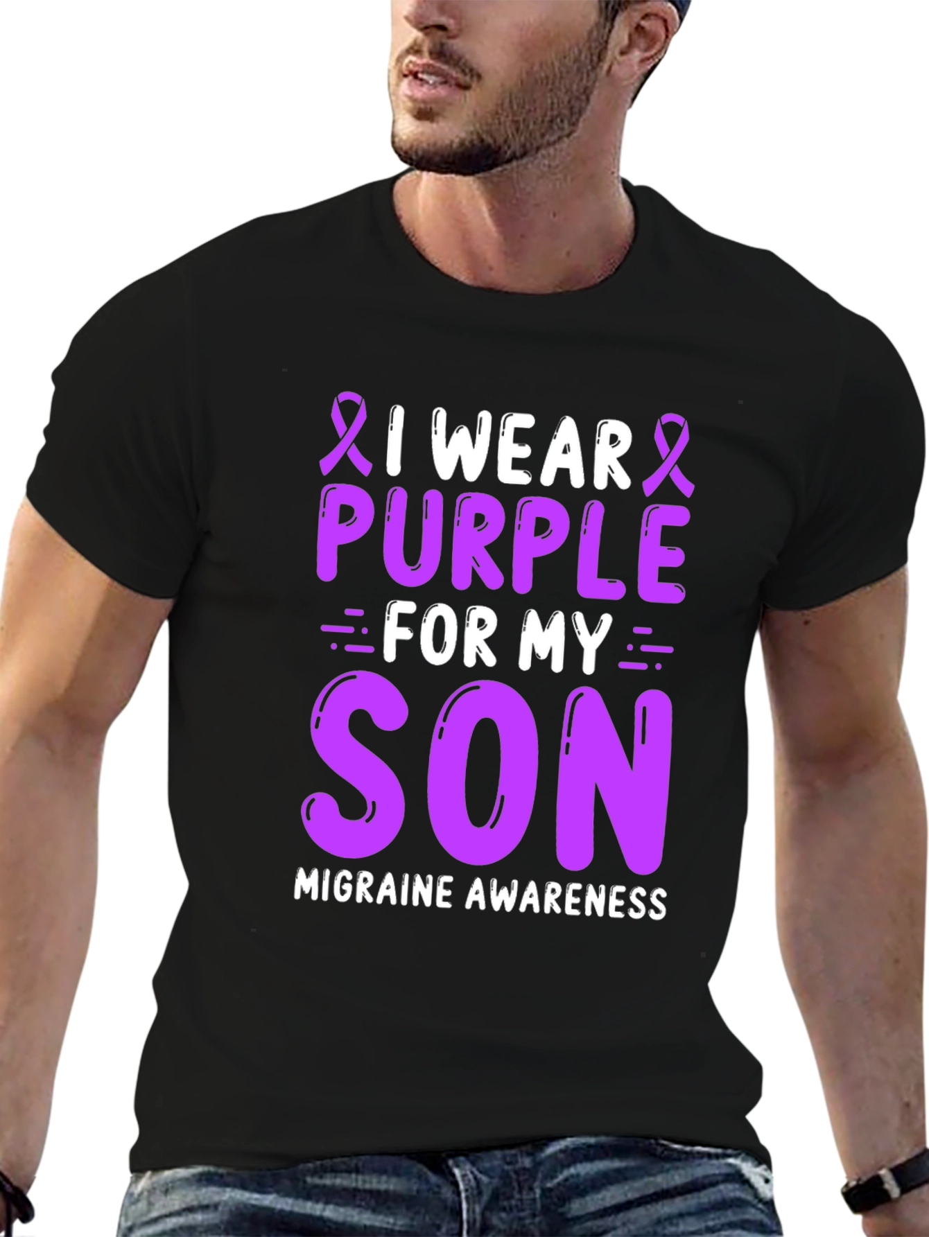 Purple Ribbon Migraine Awareness T-Shirt