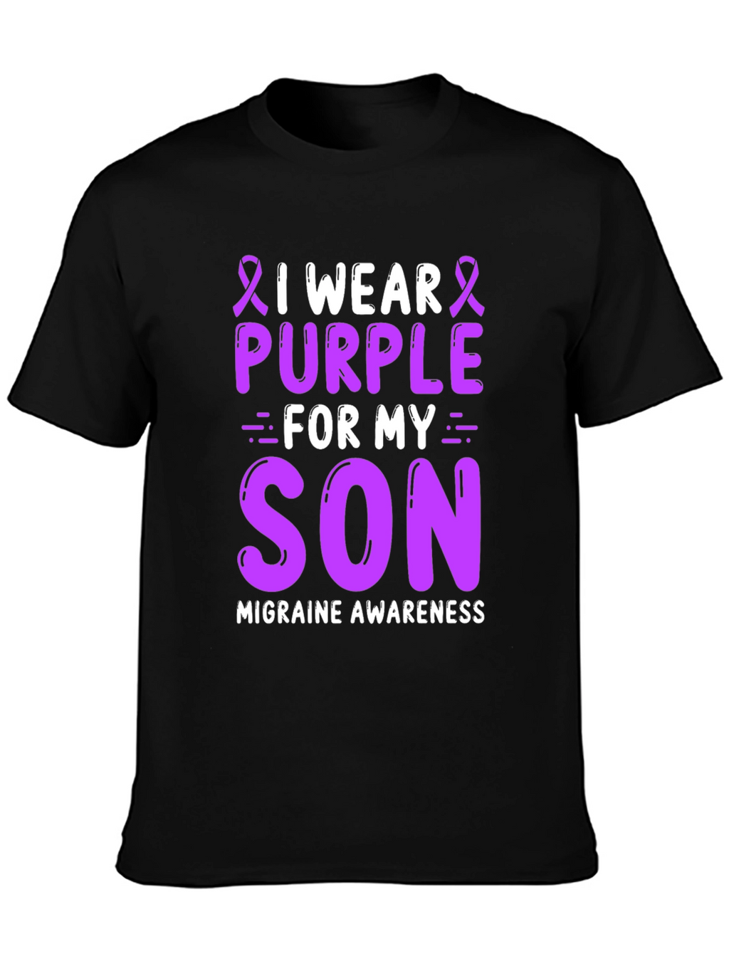 Purple Ribbon Migraine Awareness T-Shirt
