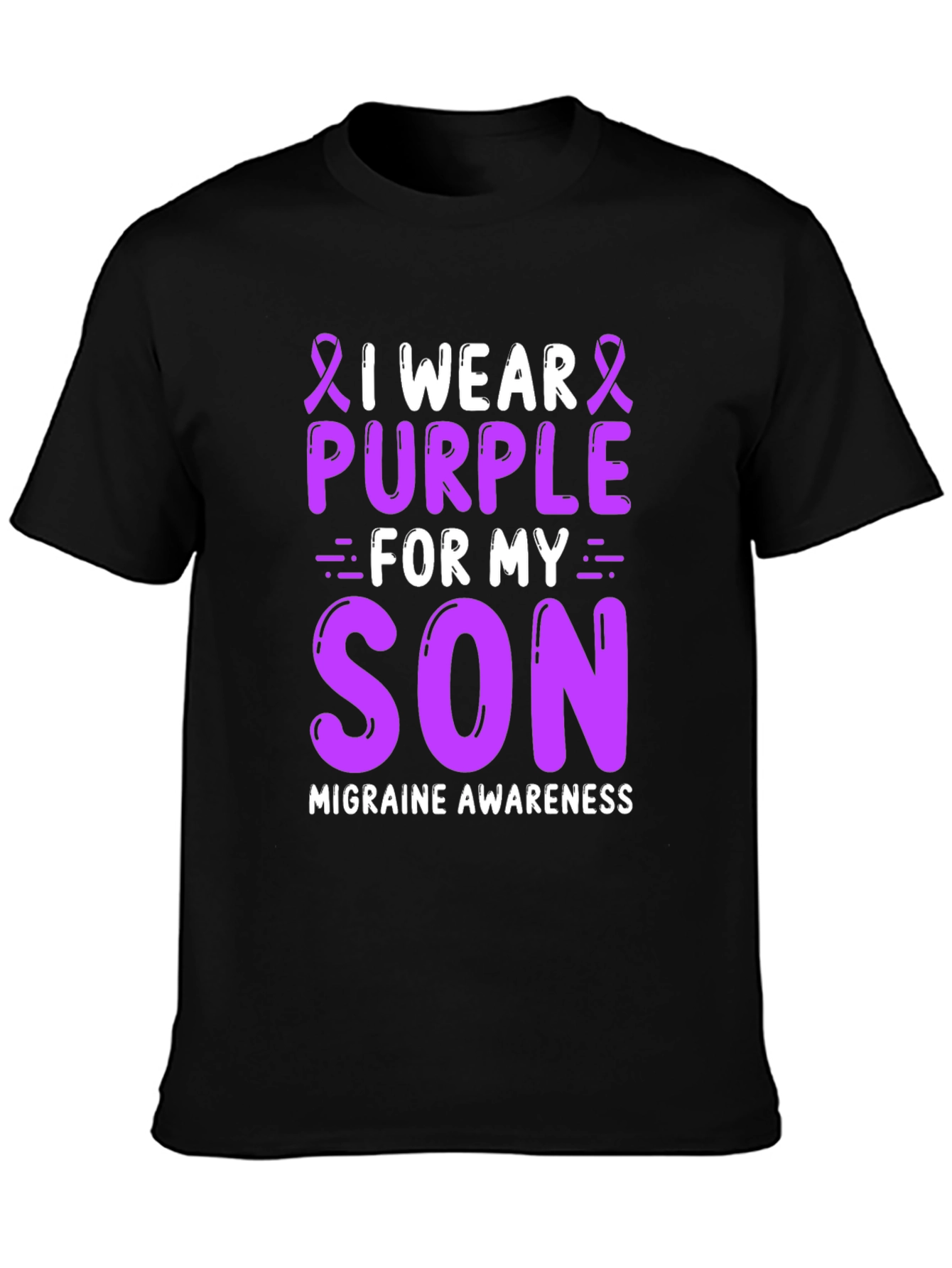 Purple Ribbon Migraine Awareness T-Shirt