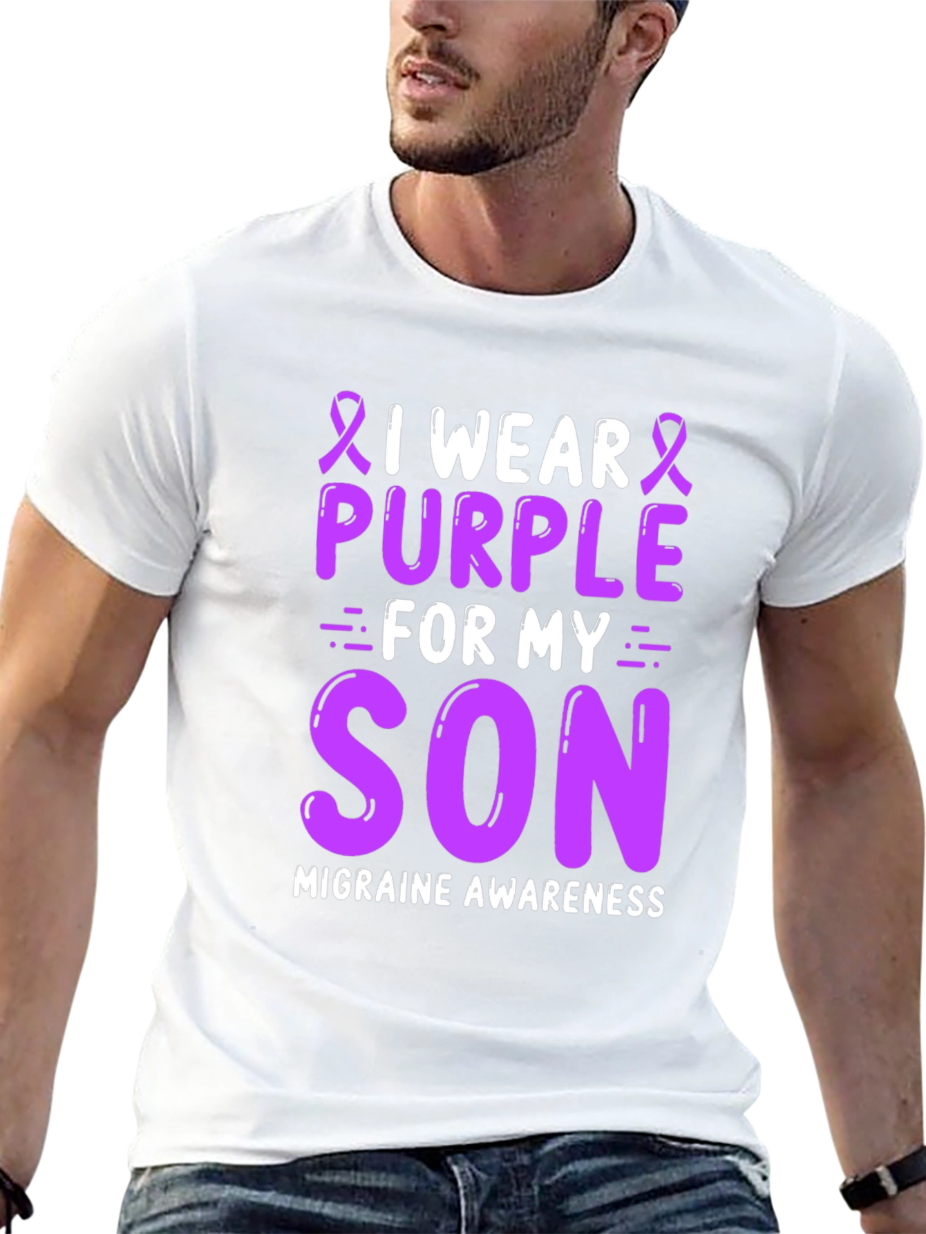 Purple Ribbon Migraine Awareness T-Shirt