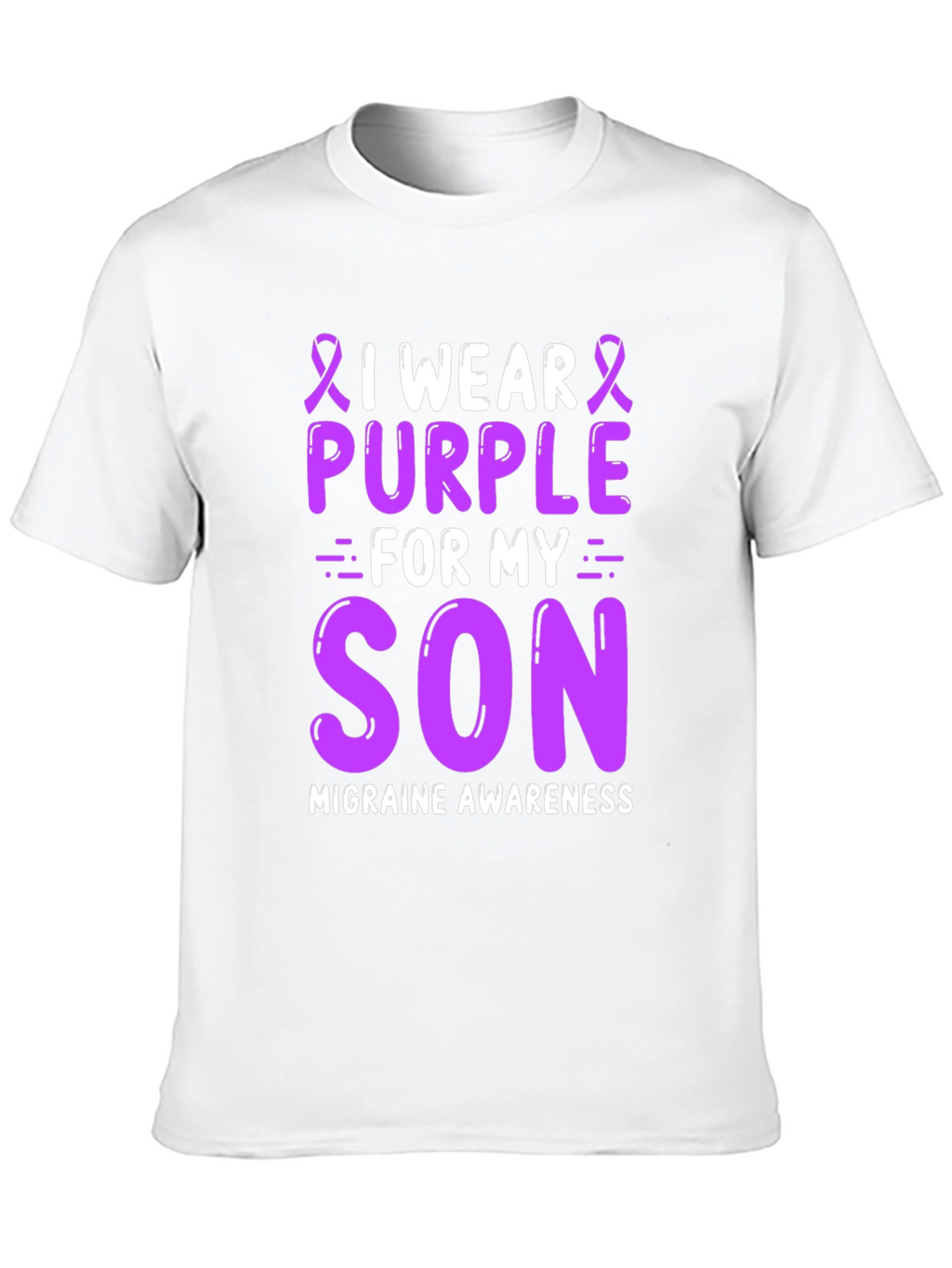Purple Ribbon Migraine Awareness T-Shirt