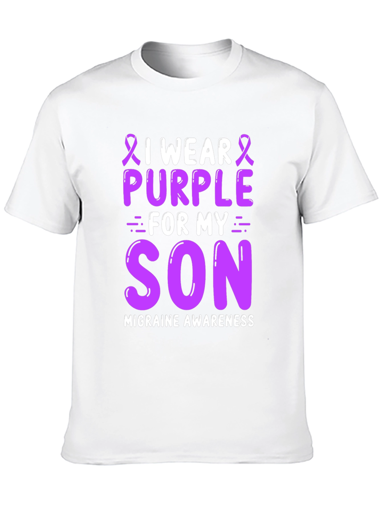 Purple Ribbon Migraine Awareness T-Shirt