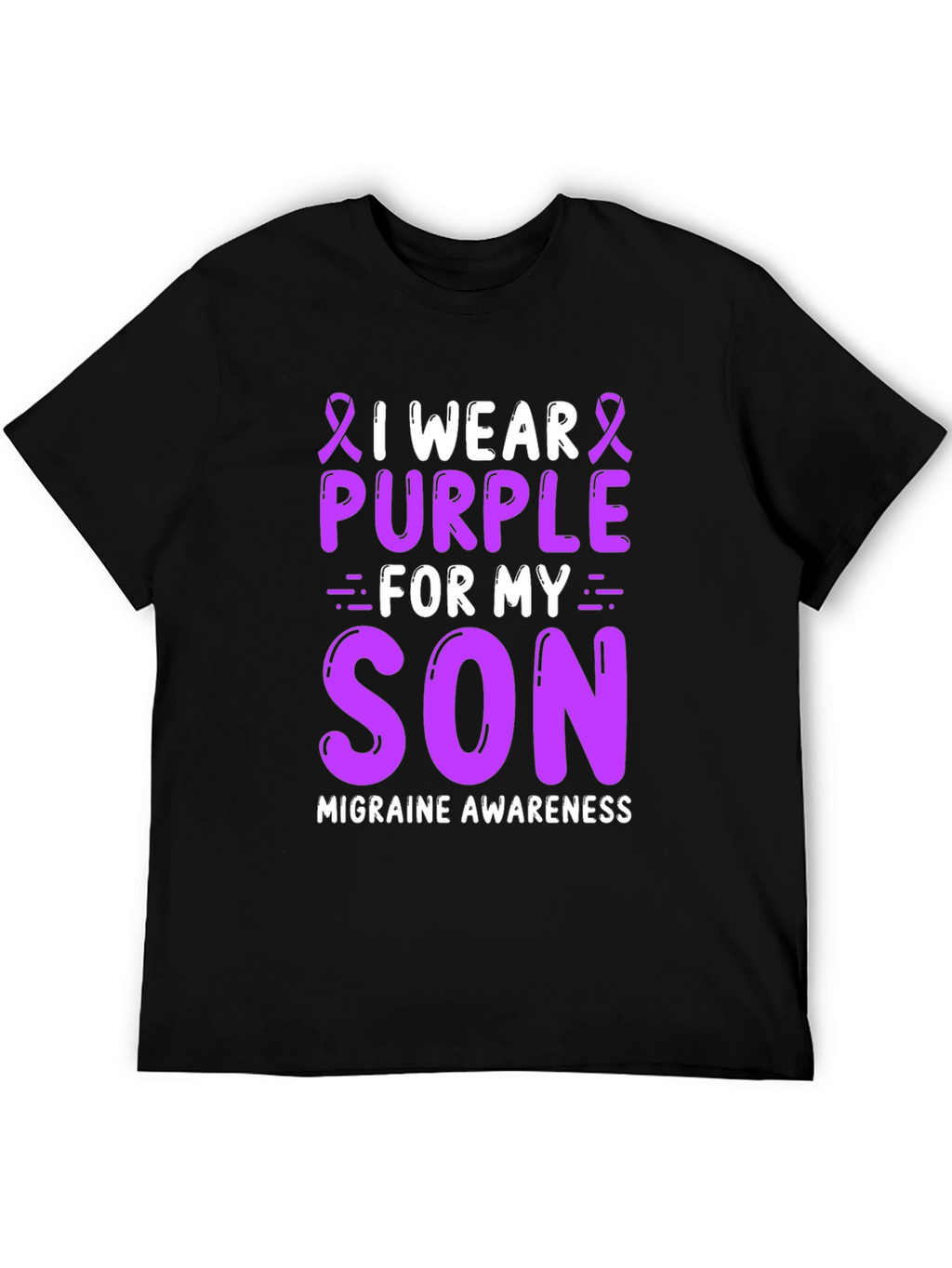 Purple Ribbon Migraine Awareness T-Shirt