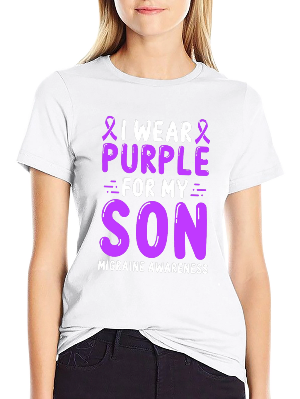 Purple Ribbon Migraine Awareness T-Shirt