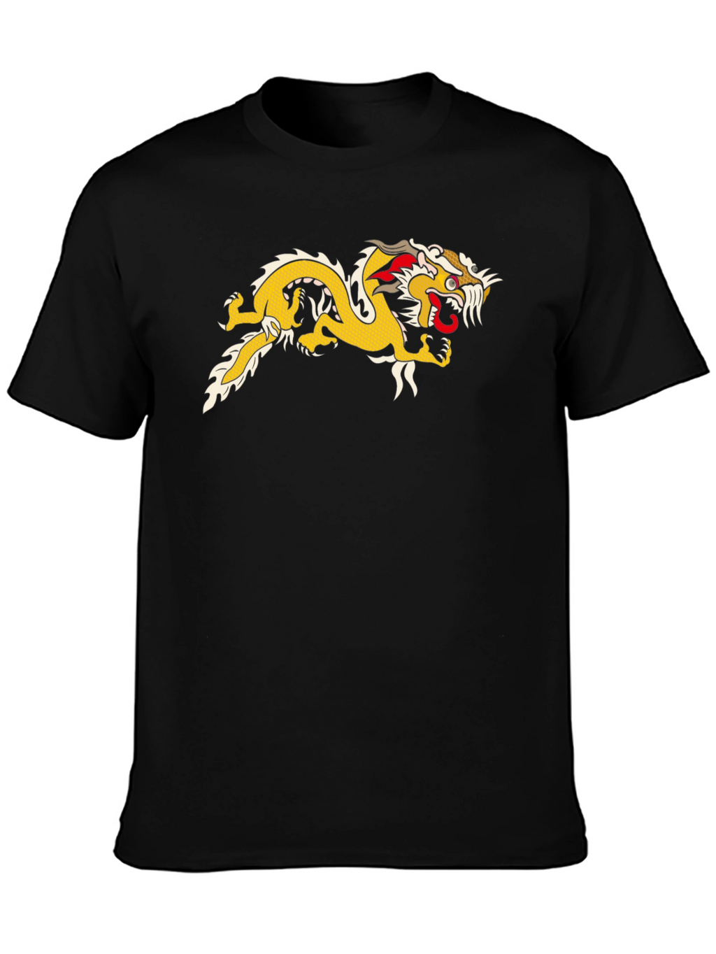 Dragon Graphic Tee - Black Cotton Comfort
