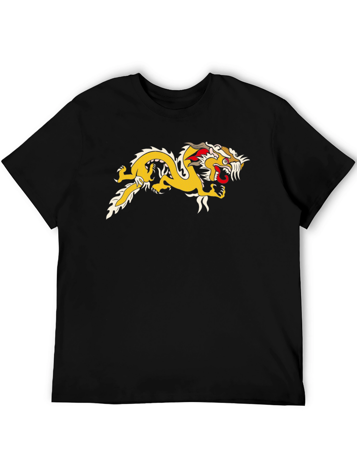 Dragon Graphic Tee - Black Cotton Comfort