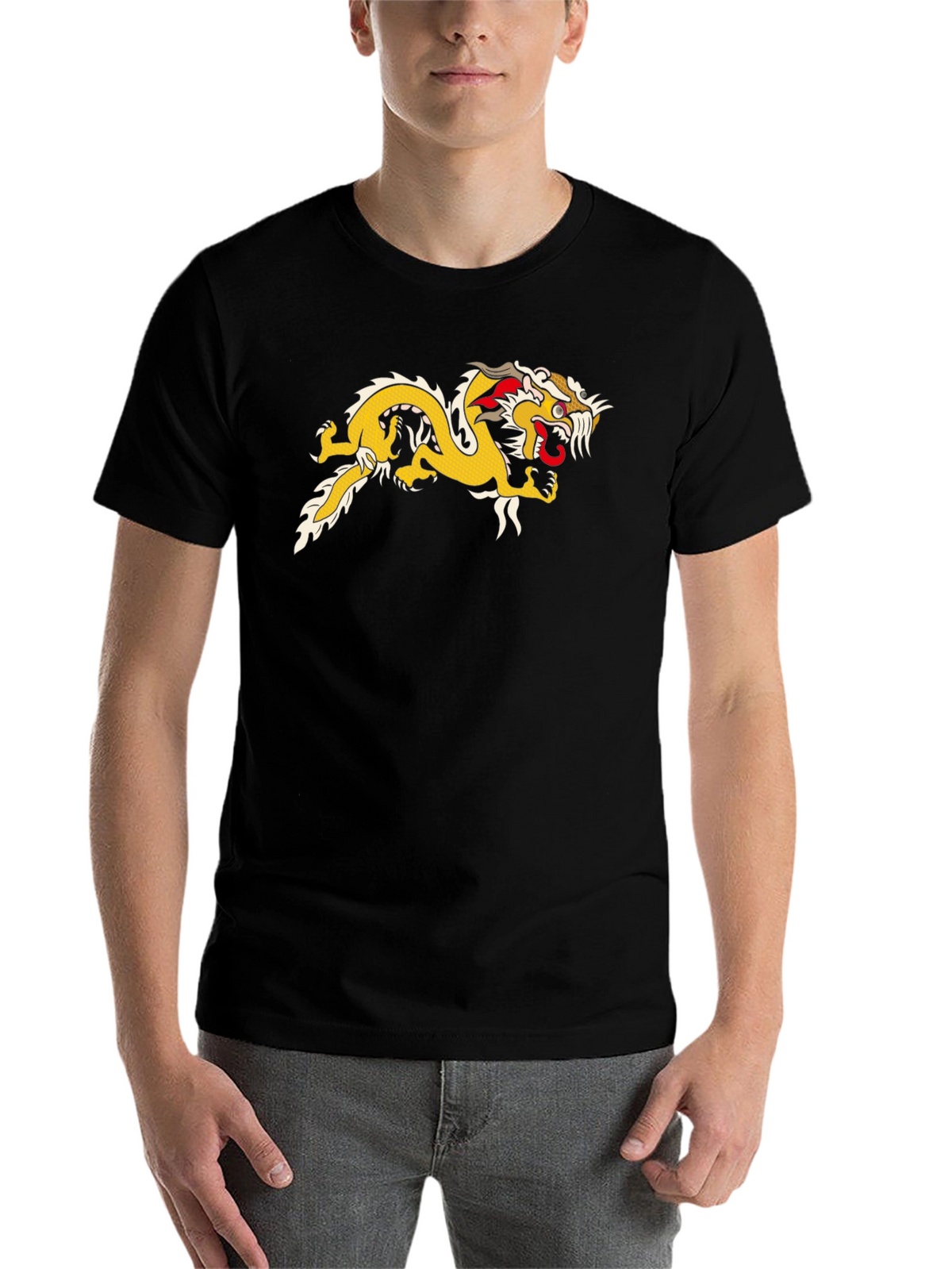 Dragon Graphic Tee - Black Cotton Comfort