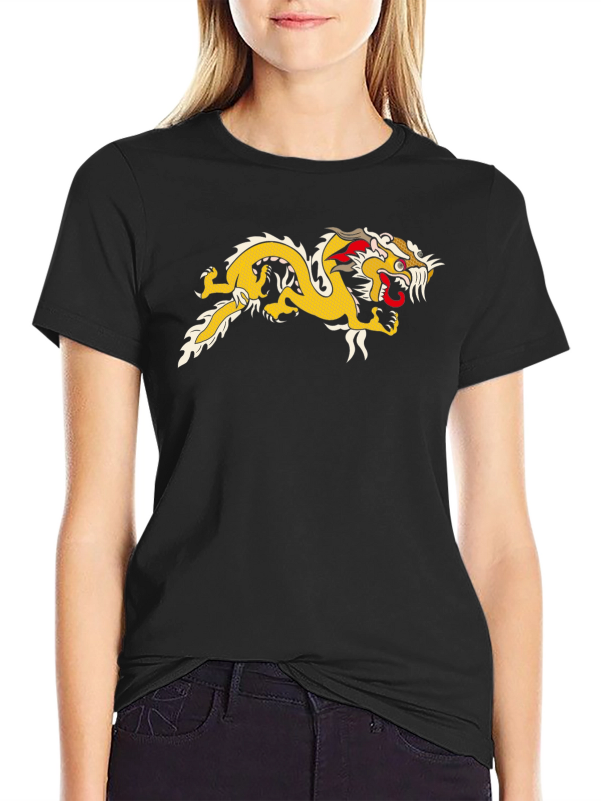 Dragon Graphic Tee - Black Cotton Comfort