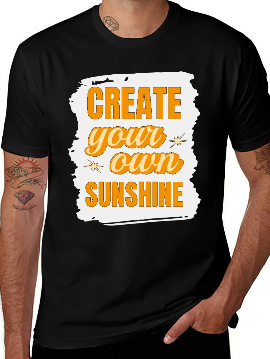 Create Your Own Sunshine Graphic Tee - Black