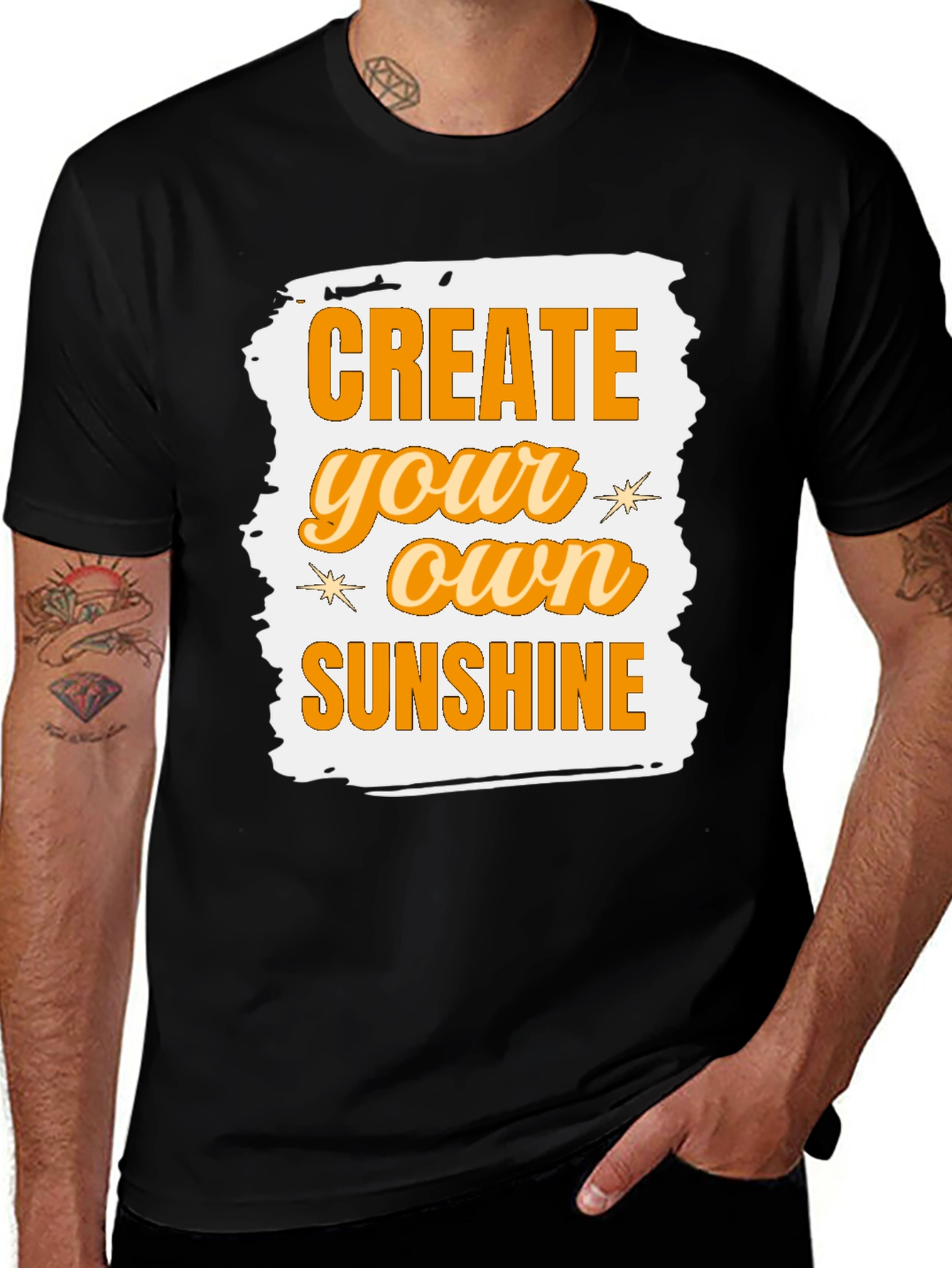Create Your Own Sunshine Graphic Tee - Black
