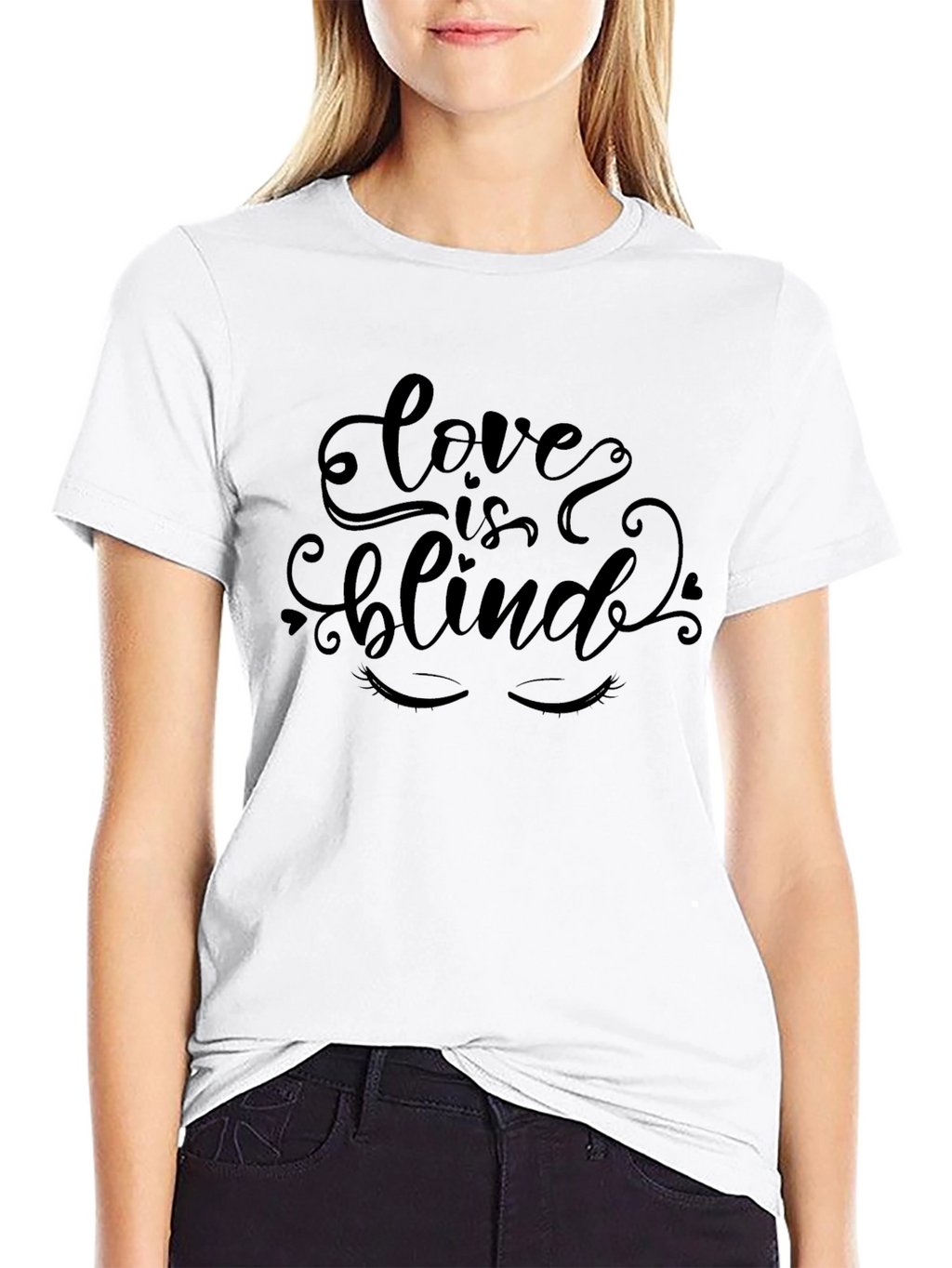 Love is Blind Black T-Shirt - Stylish Graphic Tee