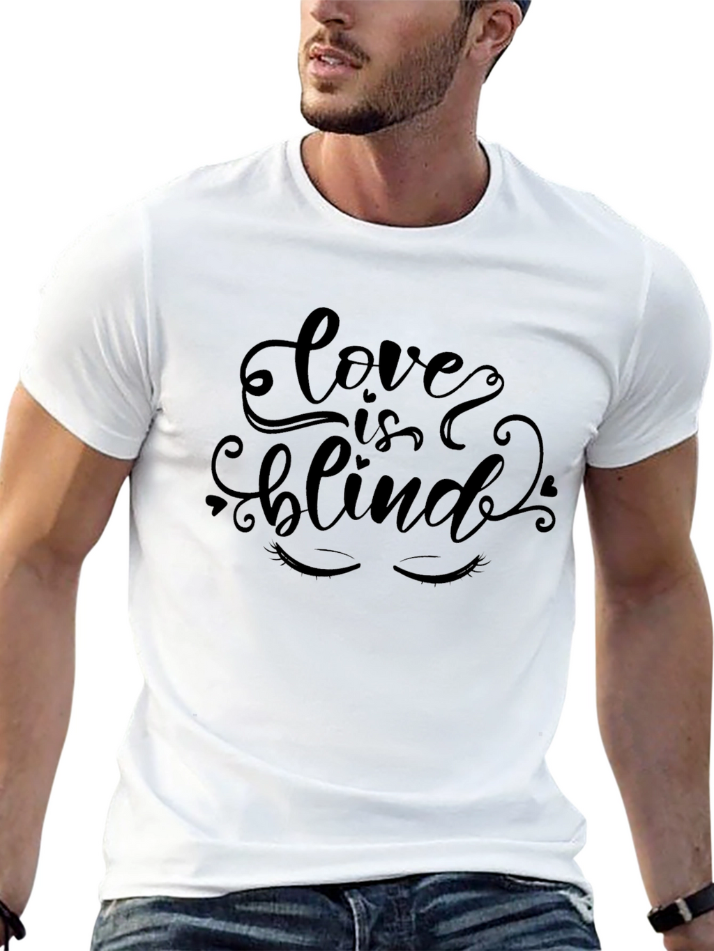 Love is Blind Black T-Shirt - Stylish Graphic Tee