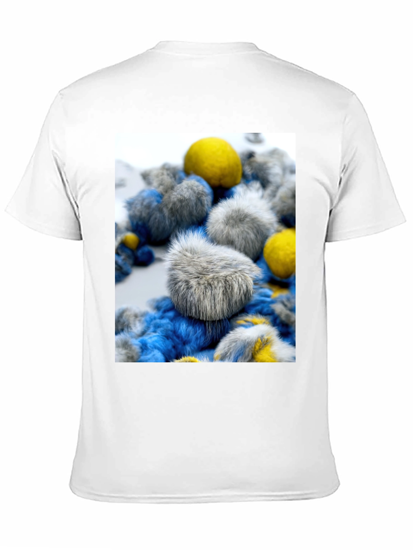 Unique Fuzzy Balls Design T-Shirt - Soft Cotton Blend