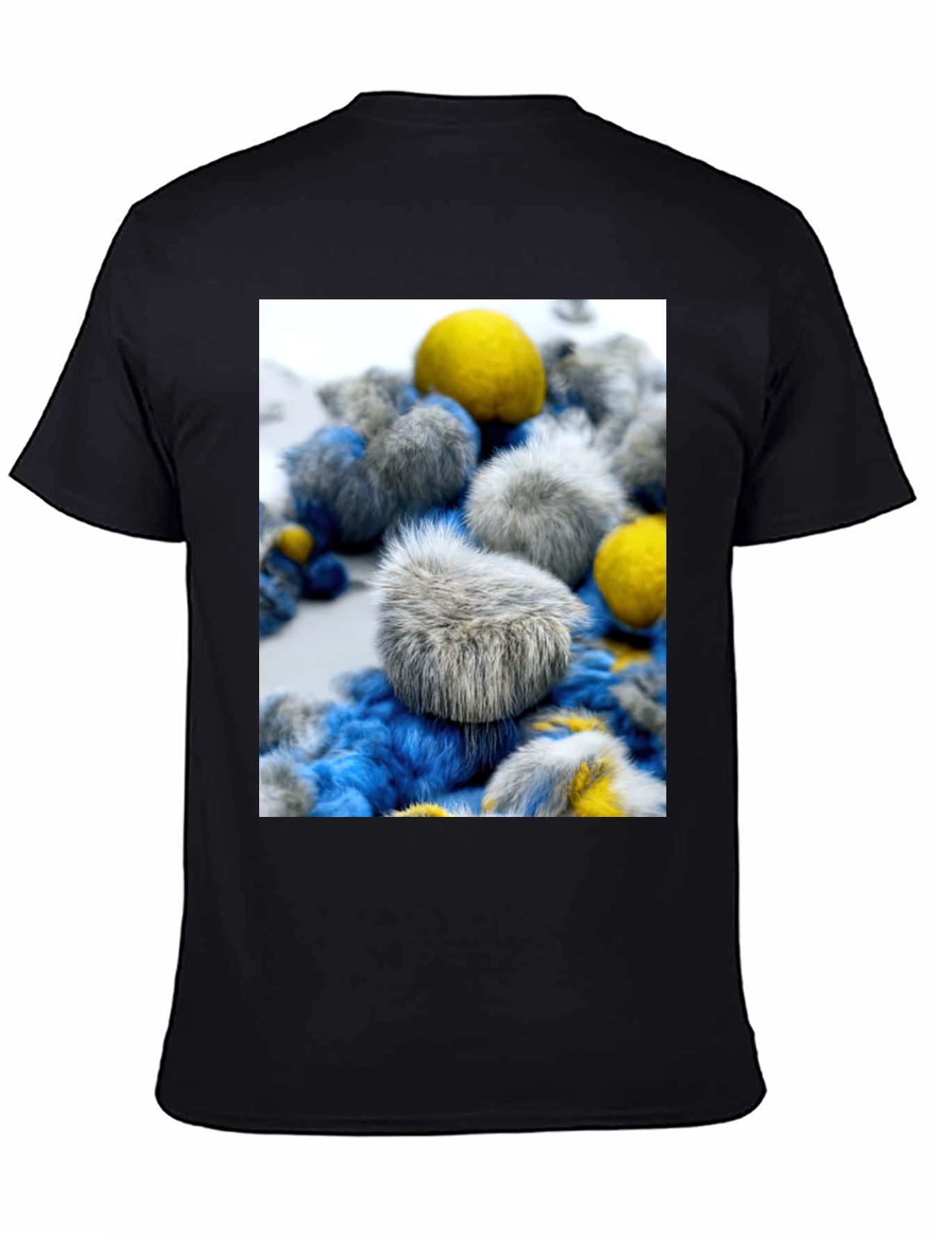 Unique Fuzzy Balls Design T-Shirt - Soft Cotton Blend